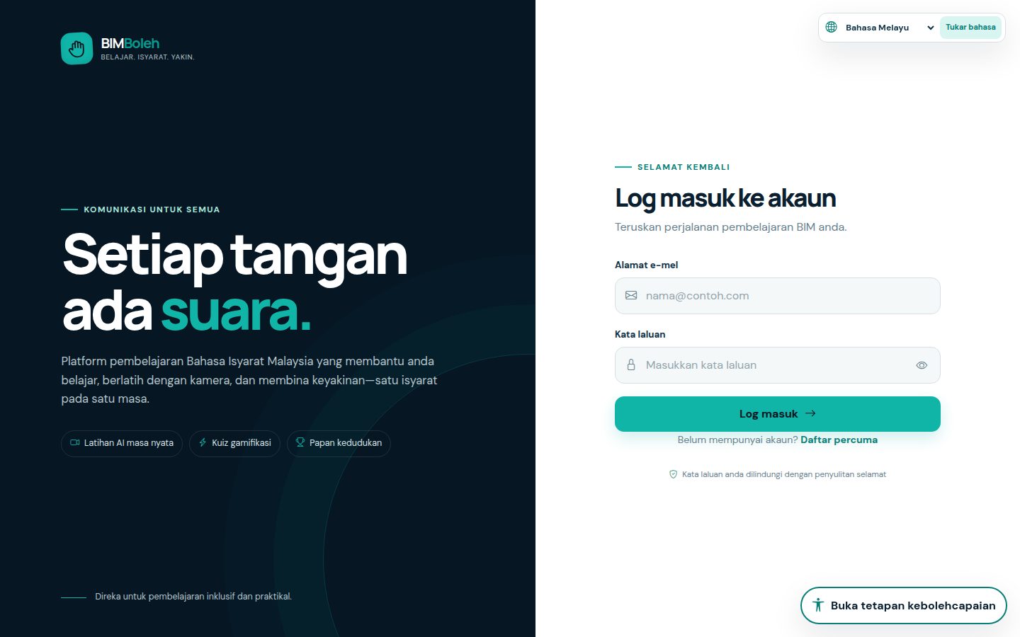 Paparan utama BIMBoleh