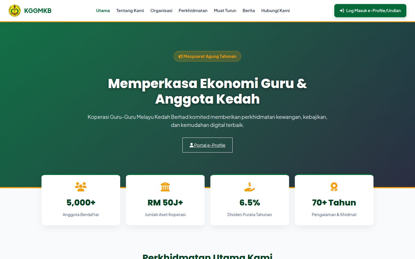 Paparan utama KGGMKB
